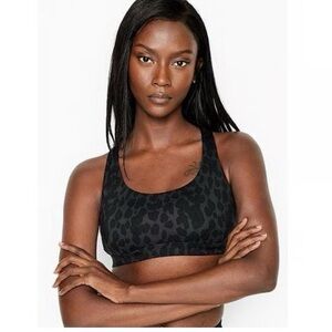 Victoria's Secret Black Animal Print Sports Bra